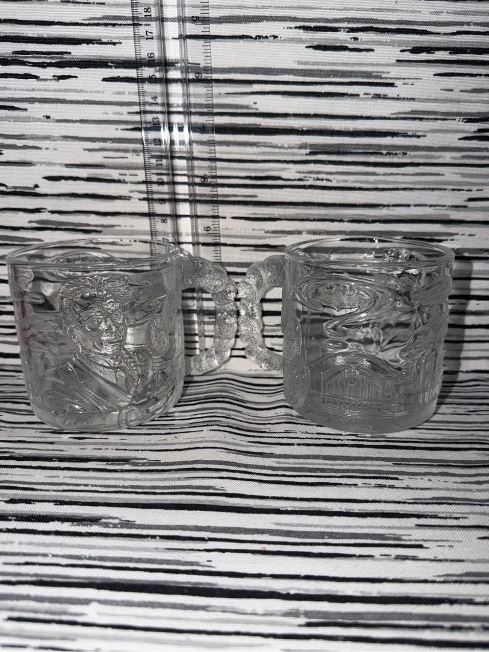 1995 Batman Forever Collectible Clear Glass Mugs by McDonald’s